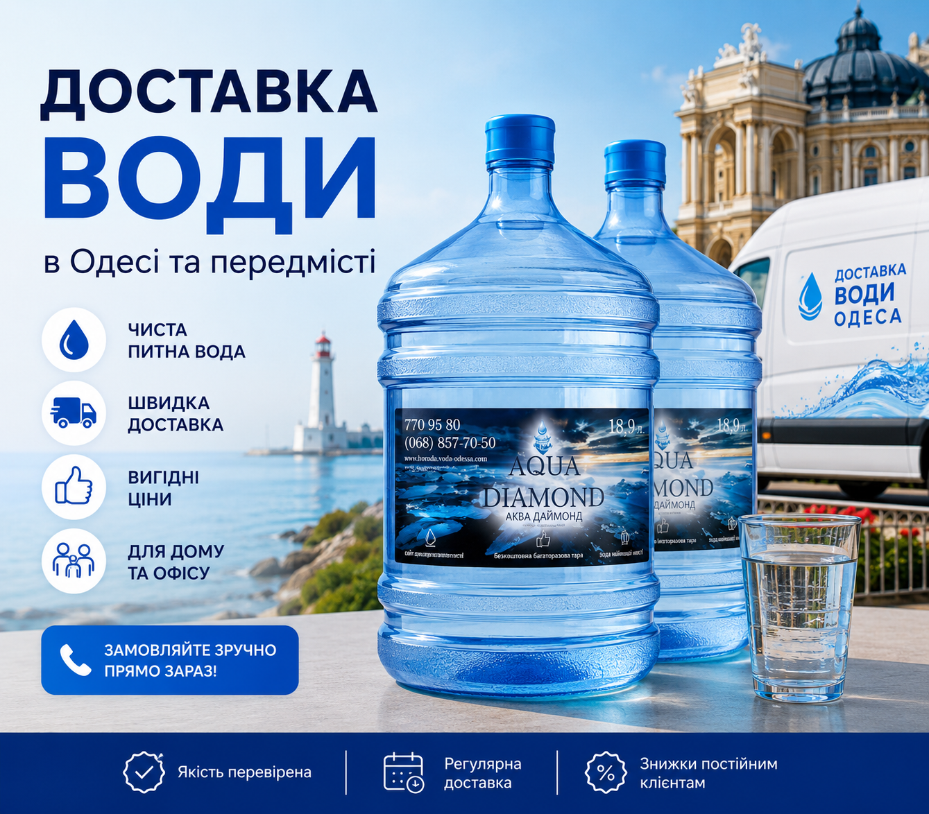 Доставка воды в Одессе